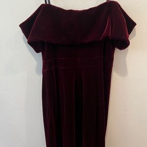 ANTHROPOLOGIE BHLDN Off the Shoulder Velvet dress (4)